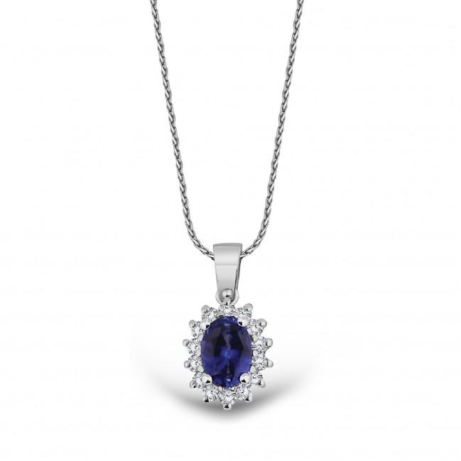 Pırlantalı Safir Set