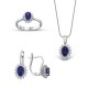 Pırlantalı Safir Set