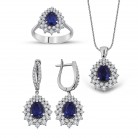 Pırlanta Safir Set